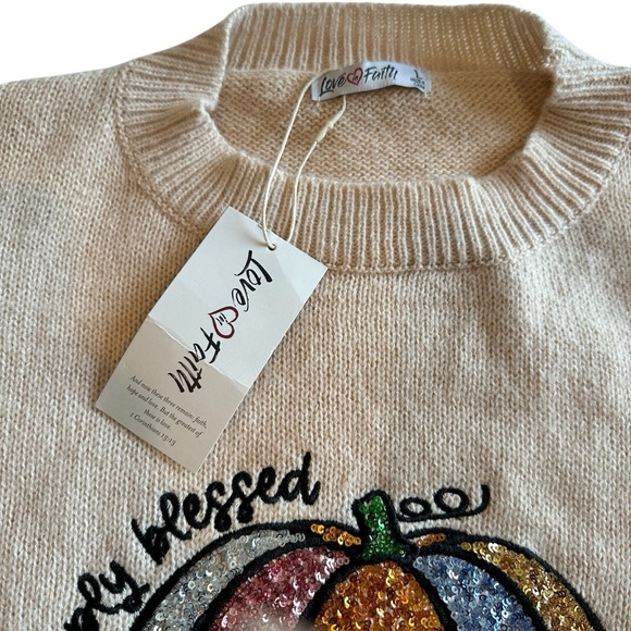 Simply Blessed Cream Sweater - Picture 6 of 12